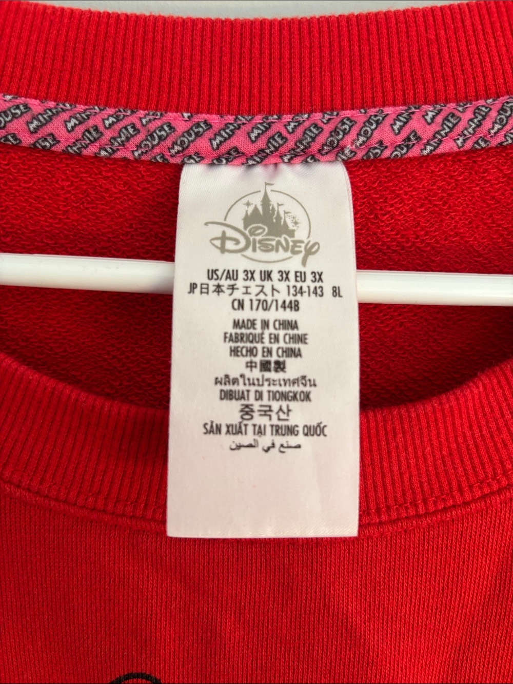 Disney Red Minnie Mouse Disneyland Sweatshirt - Picture 2 of 3